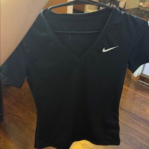 Nike Black Dri Fit V-Neck Performance Tee